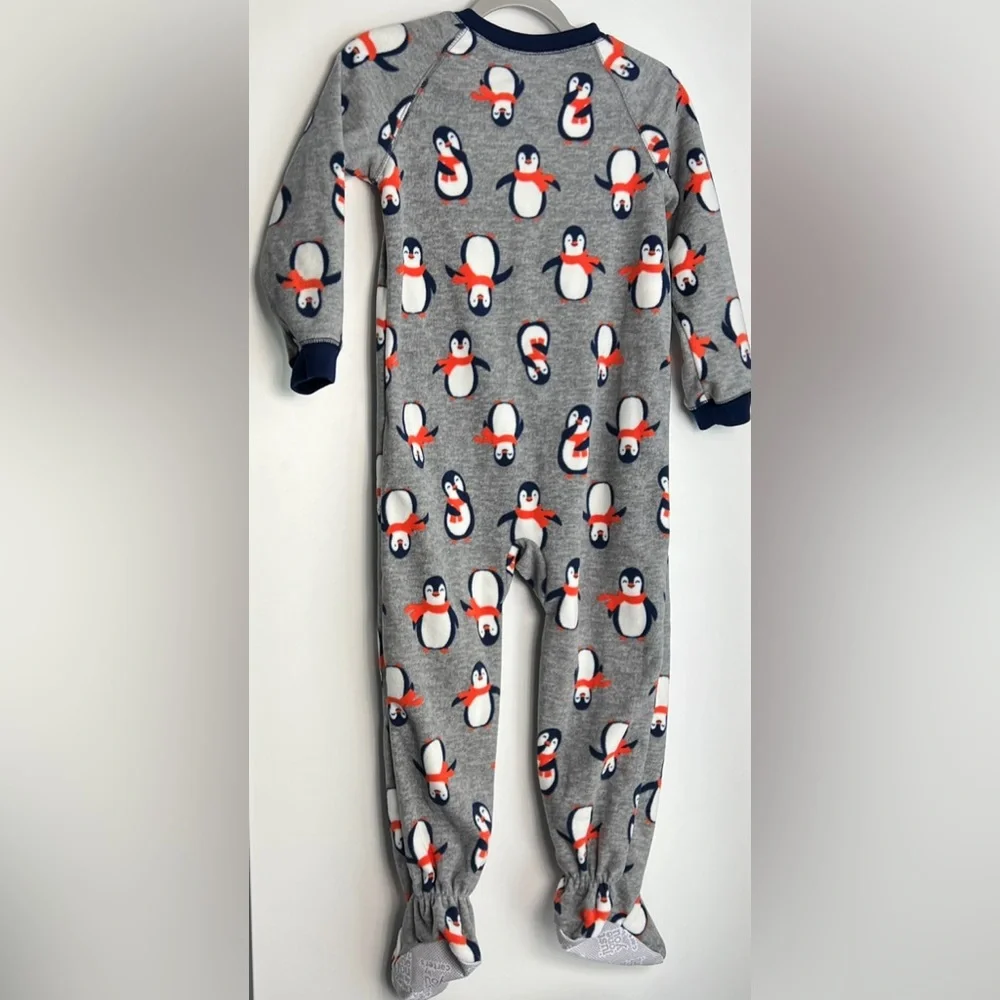 NWOT‎ Toddler Boys Fleece Penguins Footed Pajama Just One You Made by Carter's